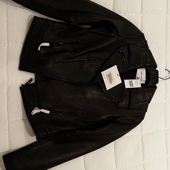 Ena Pelly NWT Leather Biker Motorcycle Jacket - Picture 2 of 6